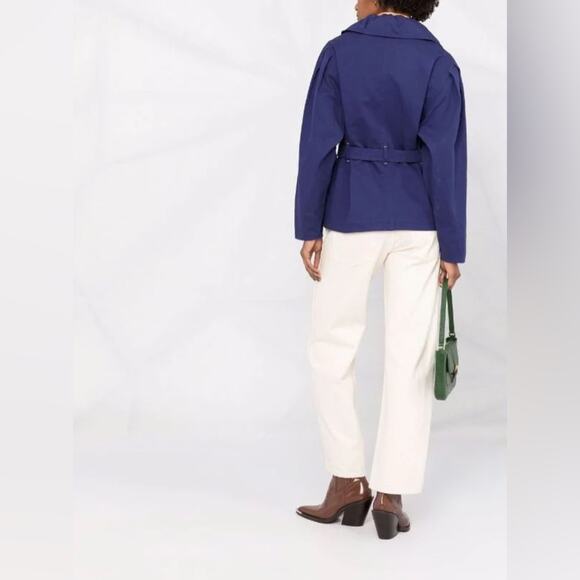 Isabel Marant Blue Dipazo Belted Denim Jacket Womens Size 34 / US XS / 2 - Picture 3 of 12